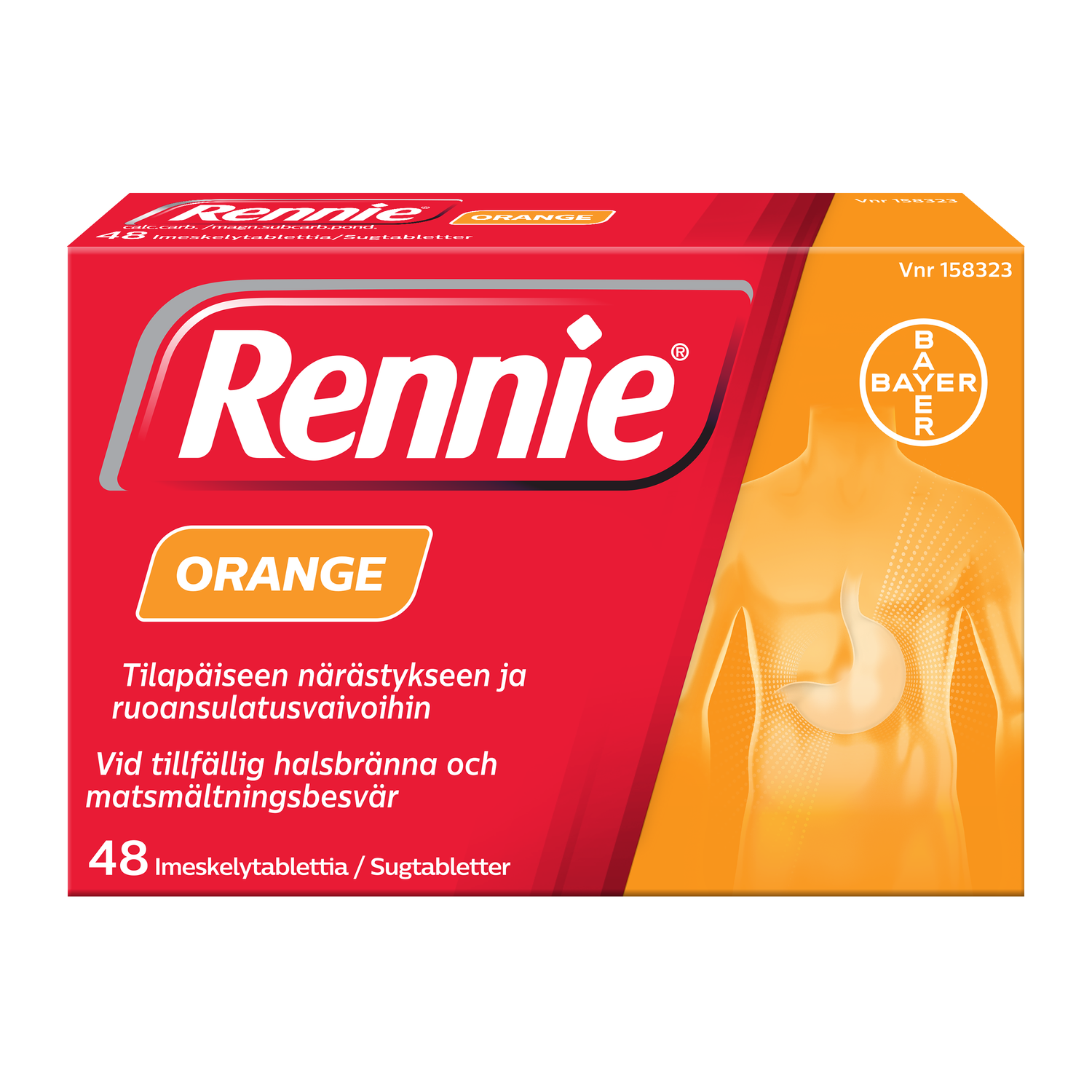 RENNIE ORANGE 48 imeskelytablettia