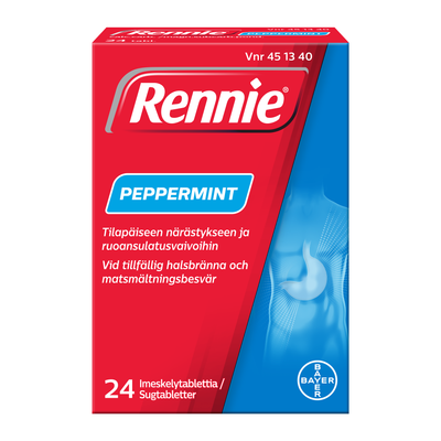 RENNIE PEPPERMINT imeskelytabletit -eri kokoja