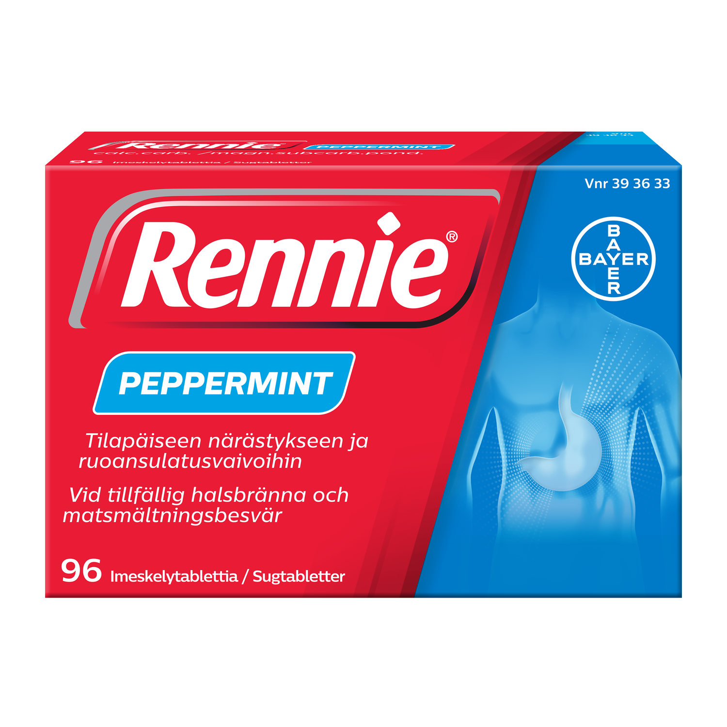 RENNIE PEPPERMINT imeskelytabletit -eri kokoja