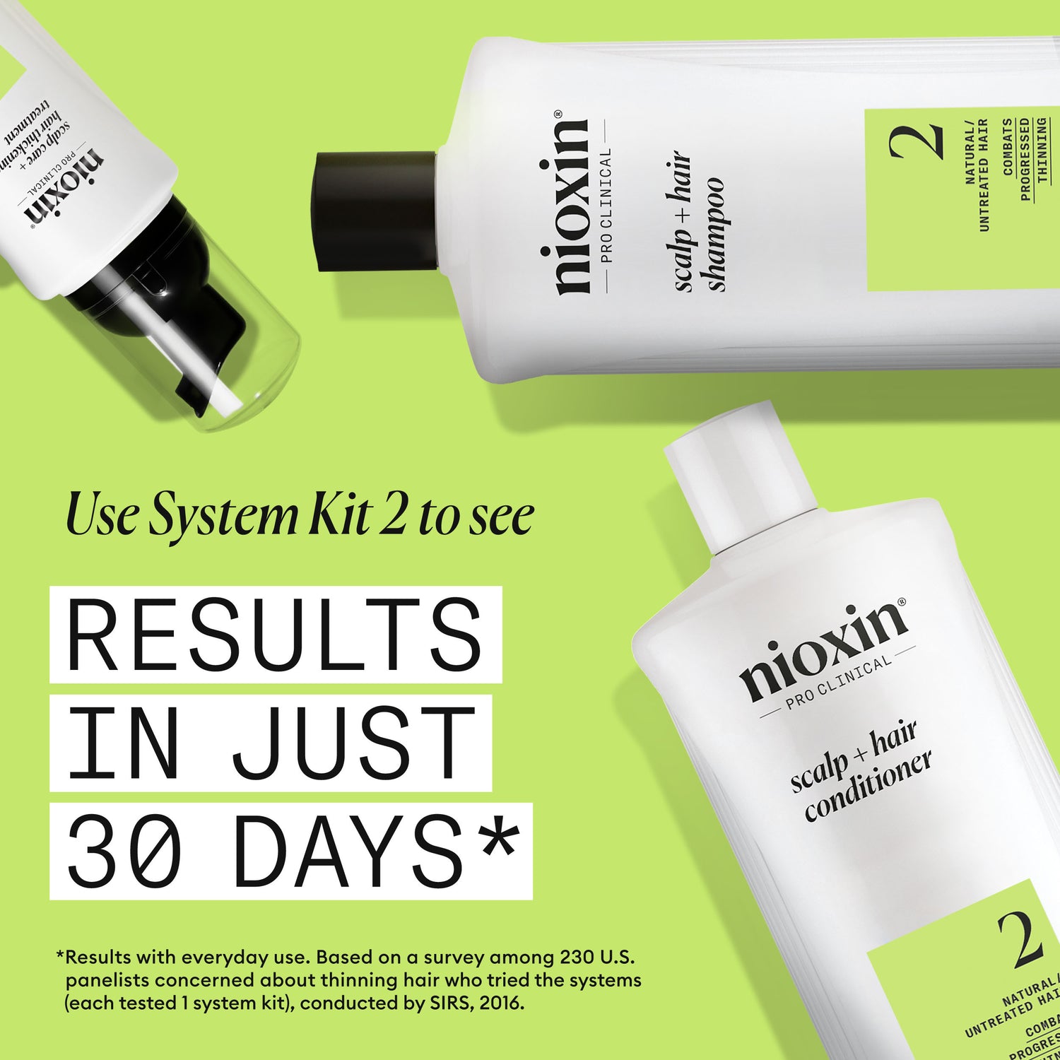 Nioxin System 2 Shampoo for Thinning Hair 1000 ml - Shampoo selvästi ohentuneille hiuksille