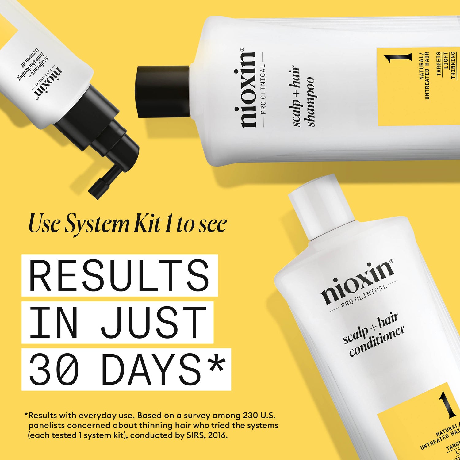 Nioxin System 1 Shampoo for Thinning Hair 1000 ml - Shampoo oheneville hiuksille