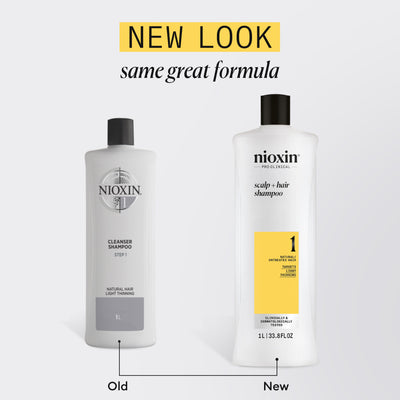 Nioxin System 1 Shampoo for Thinning Hair 1000 ml - Shampoo oheneville hiuksille