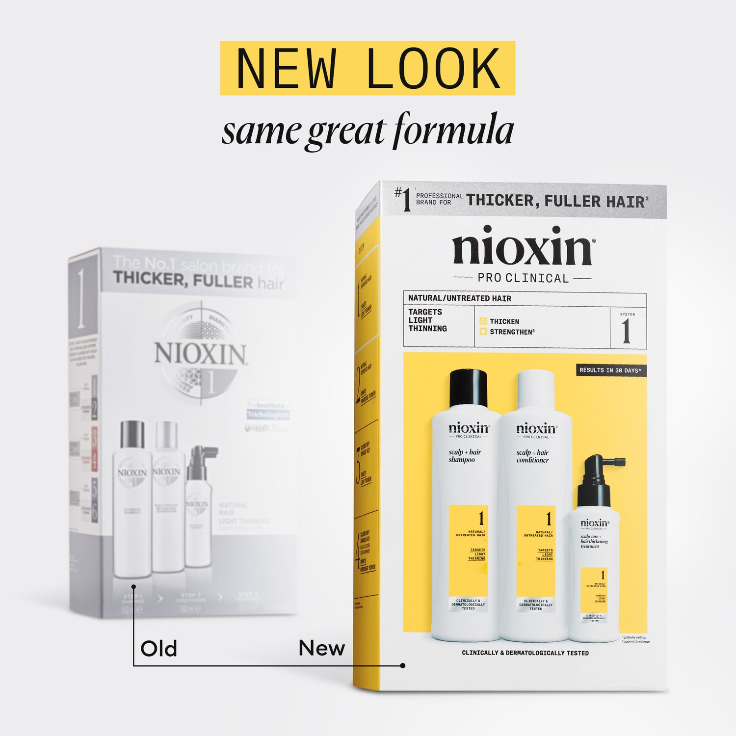 Nioxin System 1 Trial Kit for Thinning Hair 150 ml + 150 ml + 50 ml- Lievästi ohentuneille hiuksille