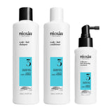 Nioxin System 3 Trial Kit for Colored Thinning Hair 150 ml + 150 ml + 50 ml - Ohentuneille, värjätyille hiuksille