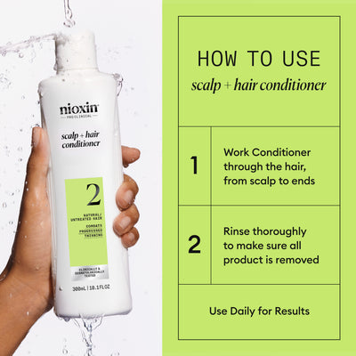 Nioxin System 2 Conditioner for Thinning Hair 300 ml - Hoitoaine selvästi ohentuneille hiuksille