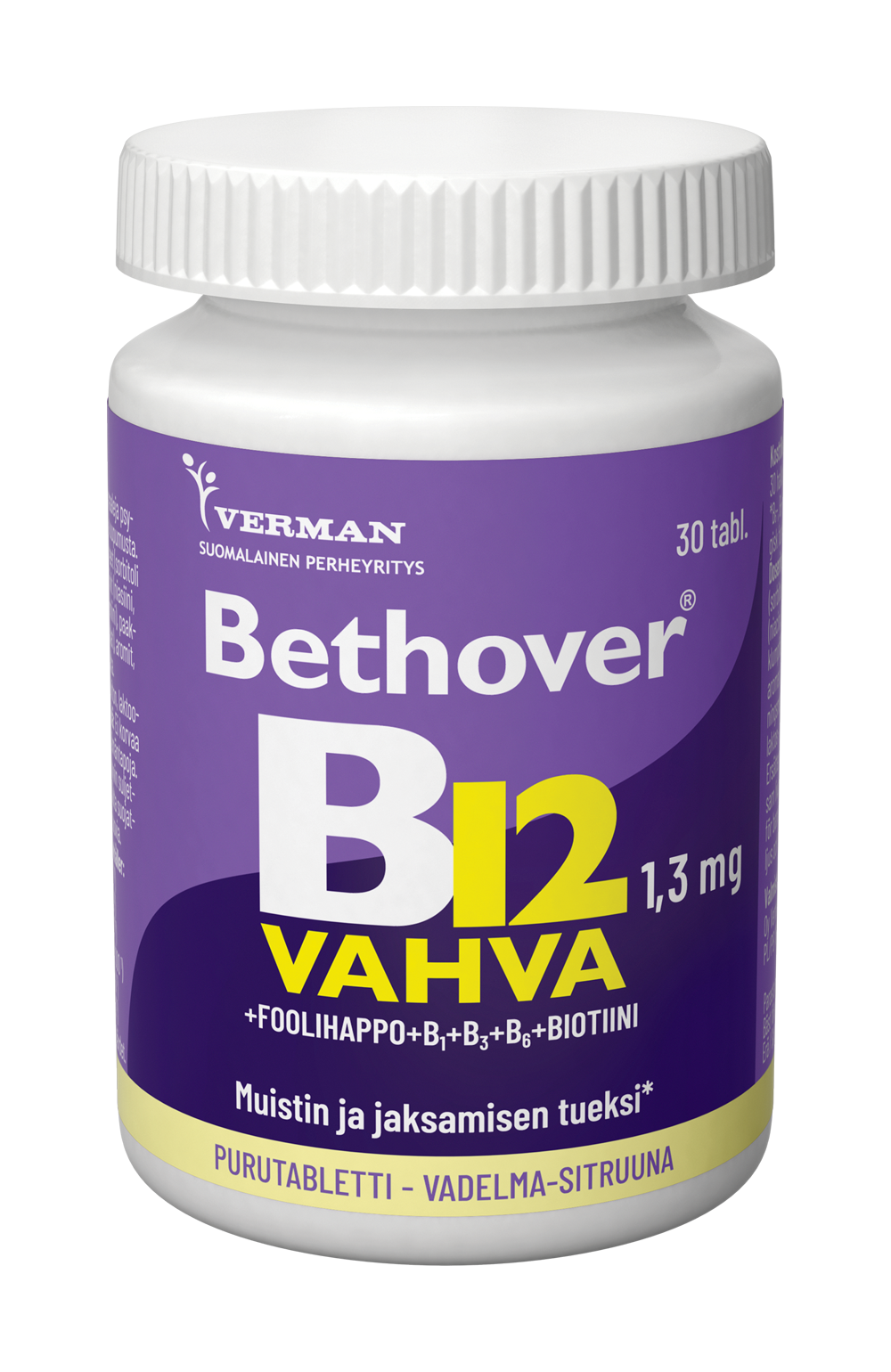 Bethover B12 vahva Vadelma-sitruuna 30 tbl