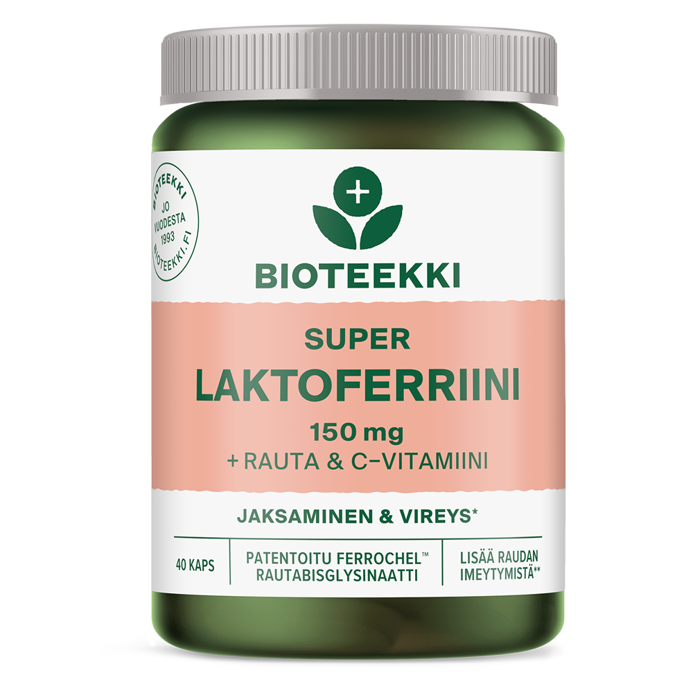 BIOTEEKKI SUPER LAKTOFERRIINI+ RAUTA-C KAPS 40 KPL