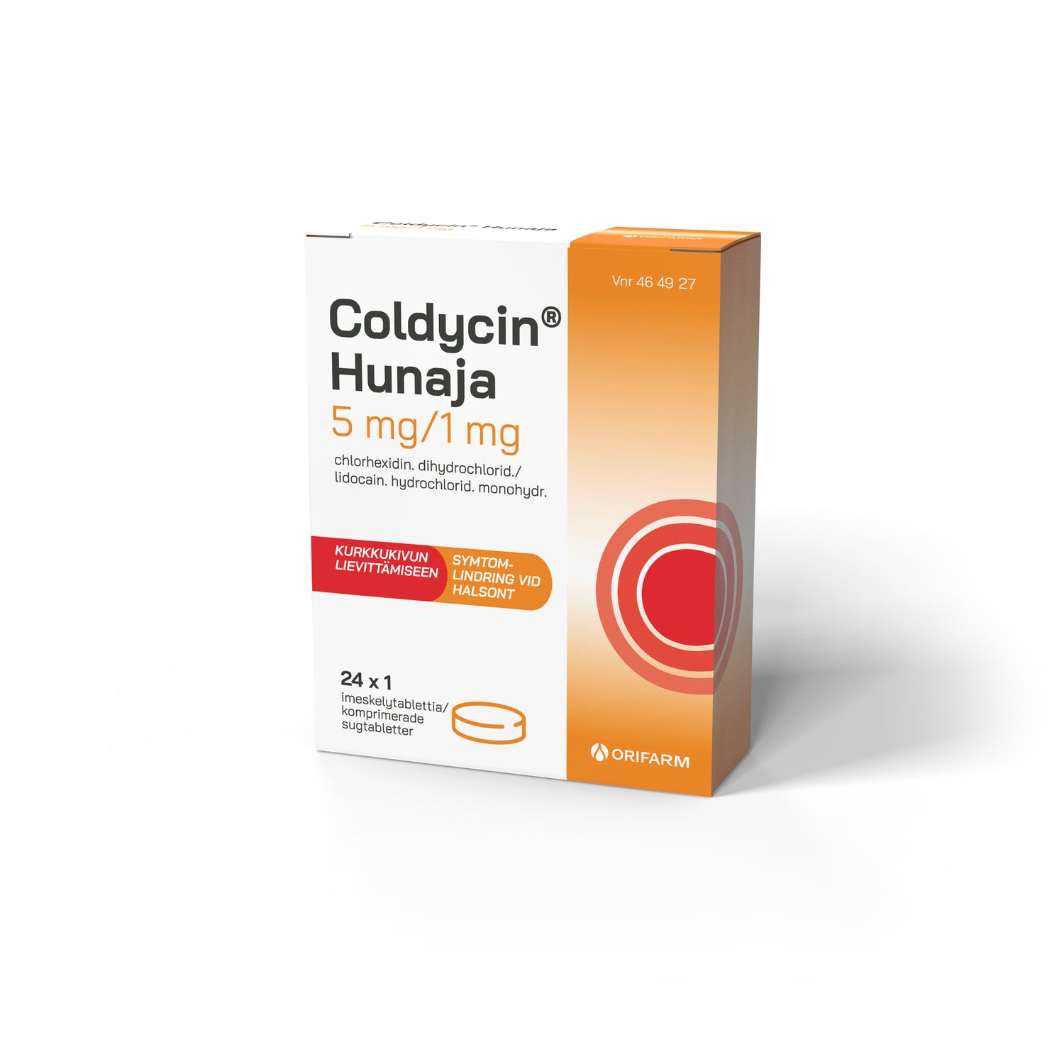 Coldycin Hunaja 5 mg/1 mg imeskelytabletit