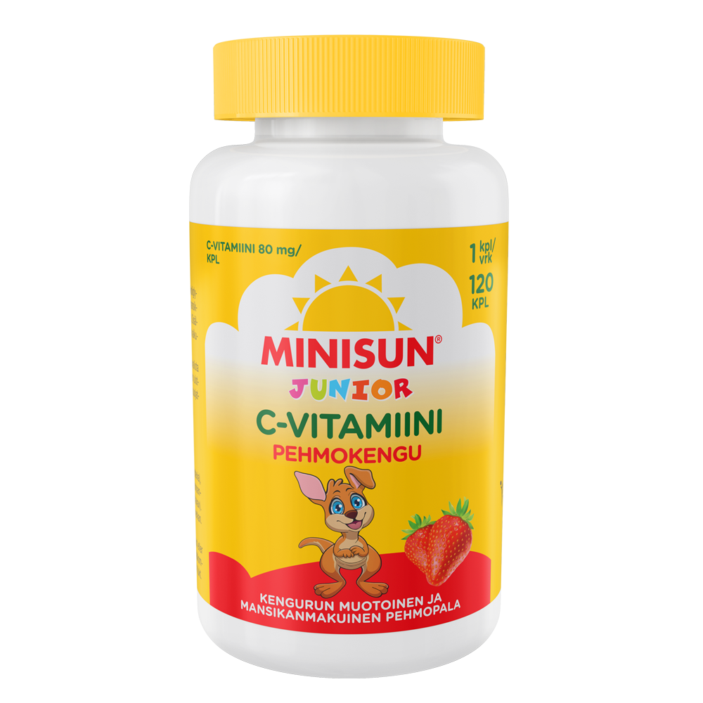 Minisun C-vitamiini Pehmokengu -Eri pakkauskokoja