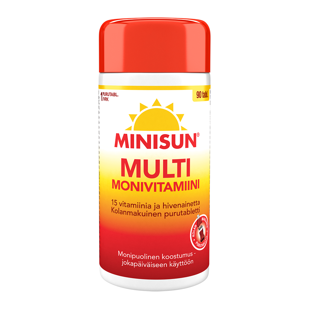 Minisun monivitamiini multi kola 90 tbl