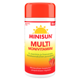 MINISUN Monivitamiini Multi Mansikka 90 tabl.