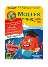 MÖLLER OMEGA-3 PIKKUKALAT vadelmainen 45 tabl