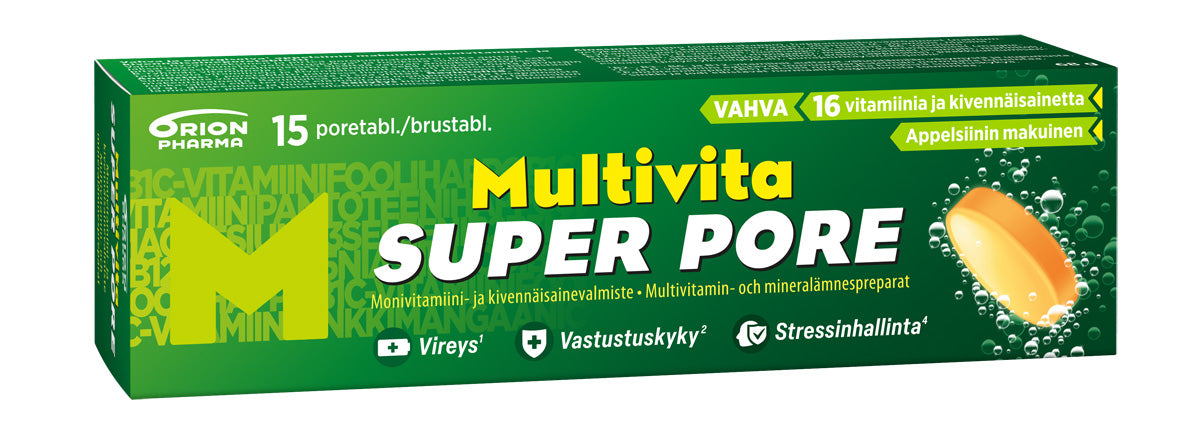 Multivita Super Pore Monivitamiini 15 poretabl