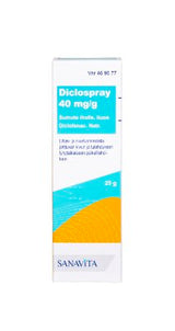 DICLOSPRAY 40 mg/g sumute iholle, liuos 25 g