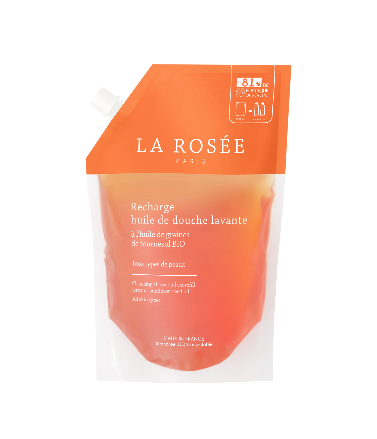 La Rosee Refillable Cleansing Shower Oil suihkuöljy Refill 800ml