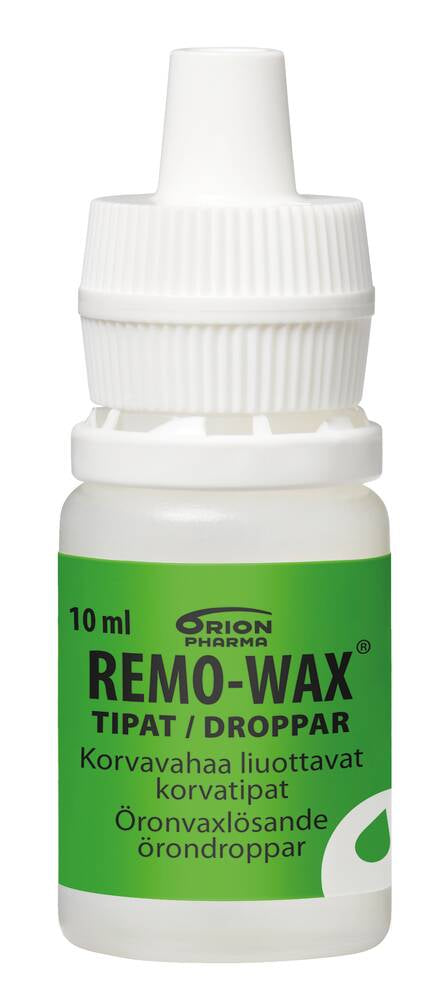 REMO-WAX KORVATIPAT korvavahan liuotukseen 10 ml tai 5x10 ml