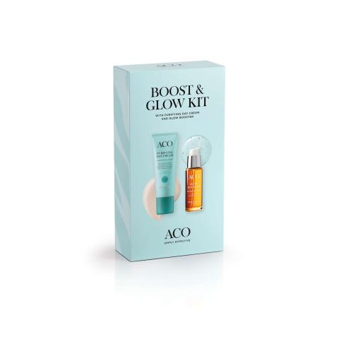 ACO lahjapakkaus Boost & Glow kit 30 ml  + 50 ml