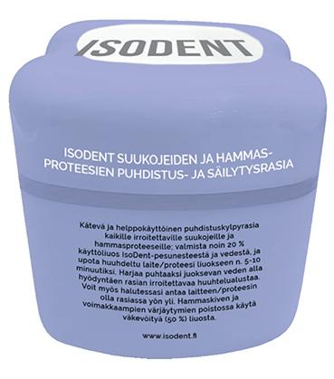 IsoDent suukojeiden ja hammasproteesien puhdistus- ja säilytysrasia 1 kpl