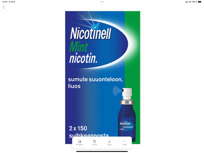 NICOTINELL MINT 1 mg/suihke