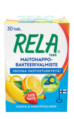 Rela Tabs Tutti Frutti 30 purutablettia -pureskeltava maitohappobakteeri