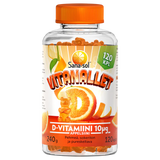 Sana-sol Vitanallet D-vitamiini Appelsiini 10µg 120 tabl