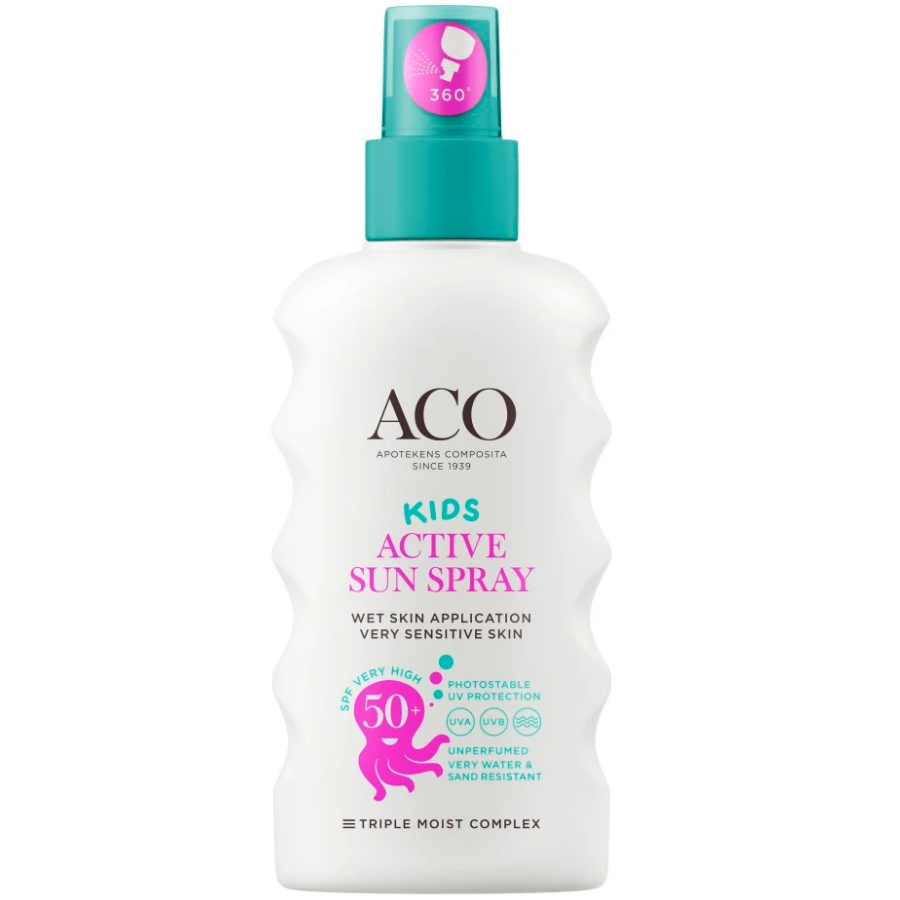 ACO Sun Kids Active Sun Spray SPF50+ -aurinkosuojaspray lapsille