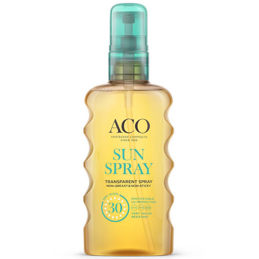 ACO Sun Transparent Spray SPF30 -läpinäkyvä aurinkospray