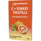 Apteekkarin C + Sinkki pastilli veriappelsiini