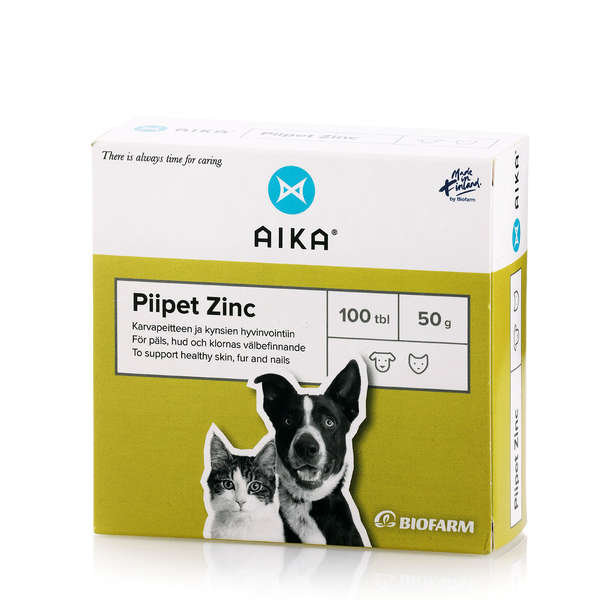 Aika Pii-Pet Zink 100 tabl täydennysrehu kissoille ja koirille