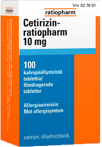 Cetirizin-ratiopharm 10 mg - eri kokoja