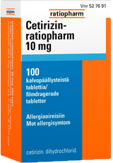 Cetirizin-ratiopharm 10 mg - eri kokoja