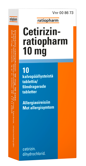 Cetirizin-ratiopharm 10 mg - eri kokoja