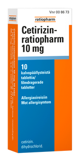 Cetirizin-ratiopharm 10 mg - eri kokoja