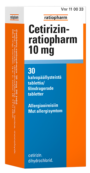 Cetirizin-ratiopharm 10 mg - eri kokoja