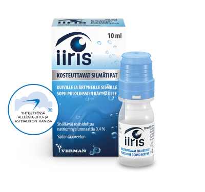 Iiris silmätipat 10 ml Pullo - kosteuttavat silmätipat