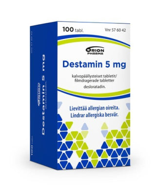 DESTAMIN 5 mg tabl, eri pakkauskokoja