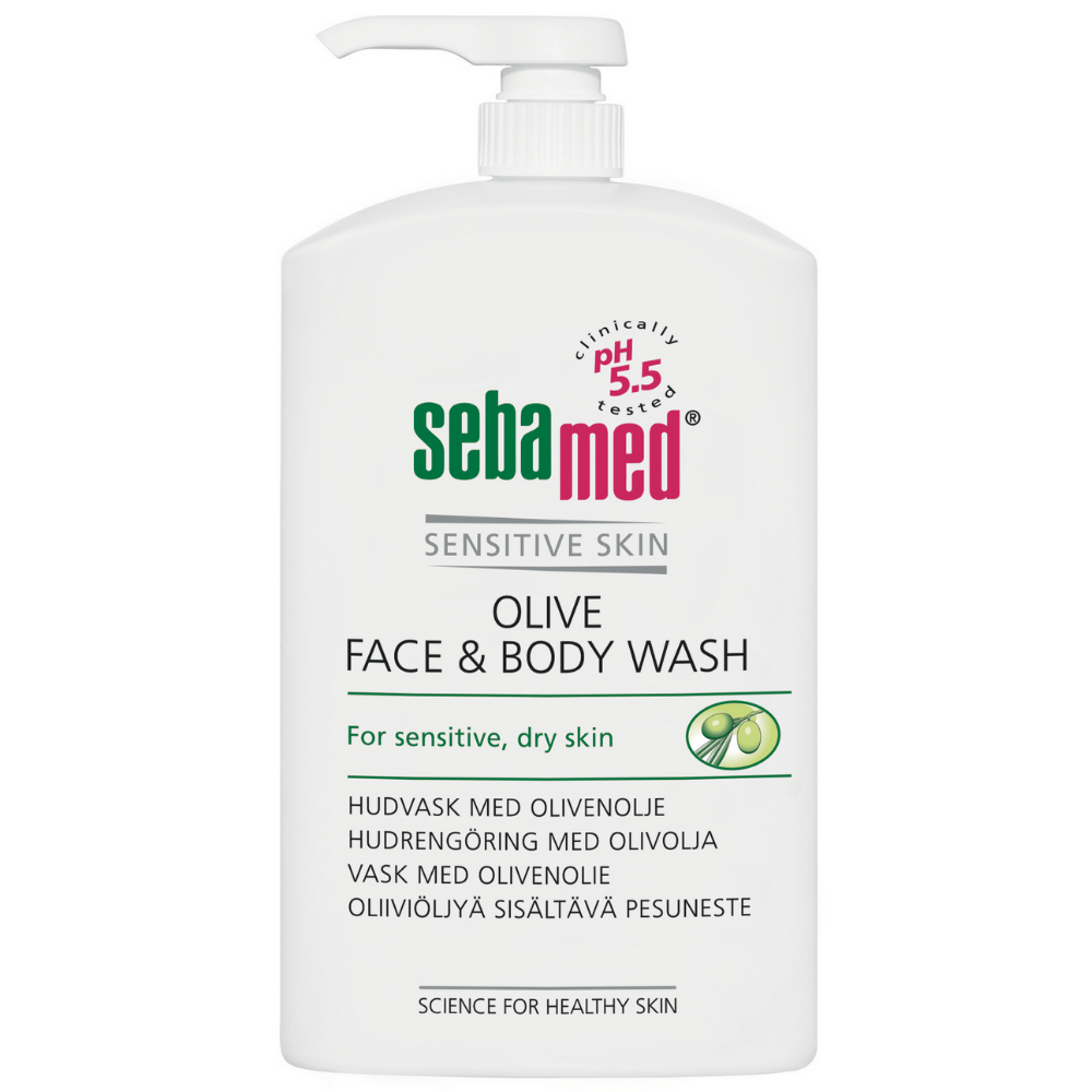 Sebamed Olive Face & Body Wash -pesuneste 1000 ml pumppupullo