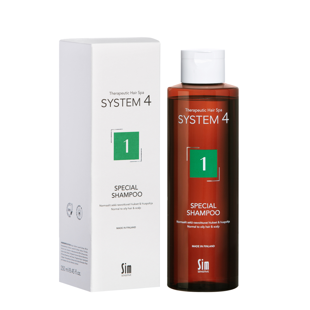 SYSTEM4 1 Special shampoo rasvoittuva/hilseilevä 250 ml