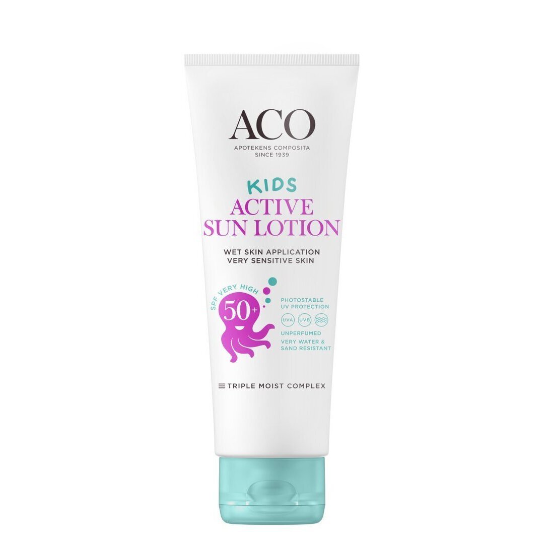 ACO Sun Kids Active Sun Lotion SPF50+ -aurinkovoide lapsille