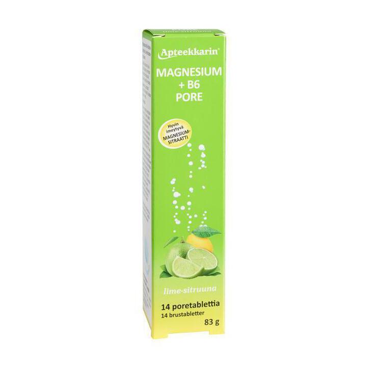 Apteekkarin Magnesium+ B6 poretabl