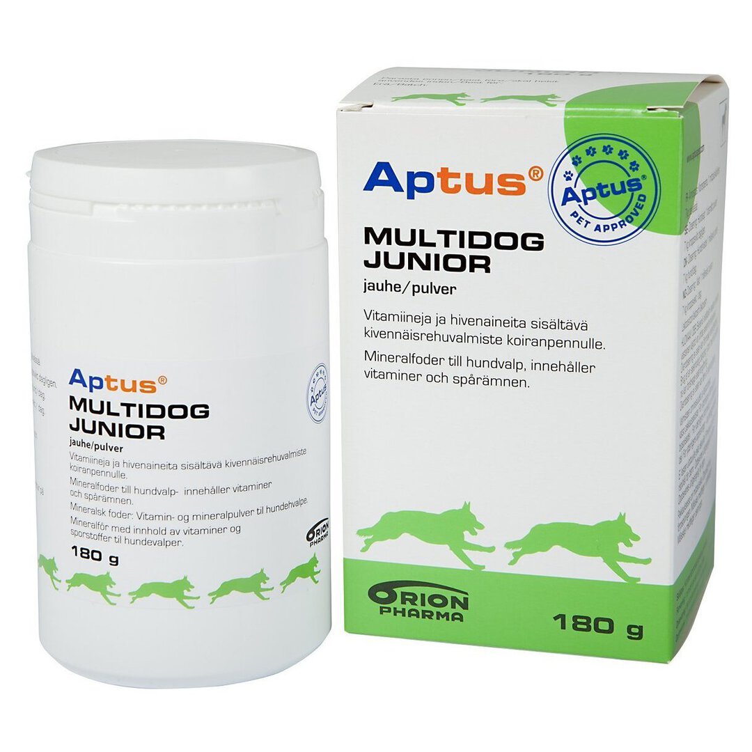 Aptus Multidog Junior 180 g kivennäisrehujauhe koiranpennulle