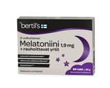 Bertil`s Melatoniini 1,9 mg + rauhoittavat yrtit 60 tabl.