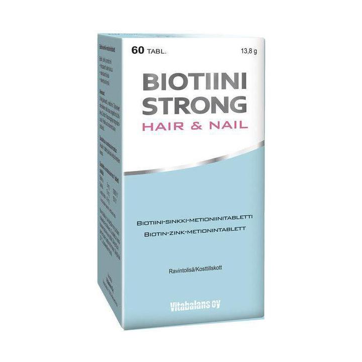 Biotin Strong Hair & Nail 60 tablettia