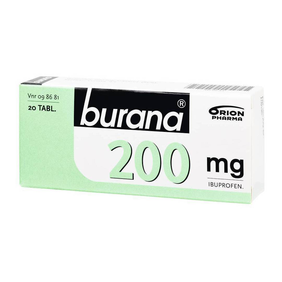 Burana 200 mg -tabletti -eri kokoja