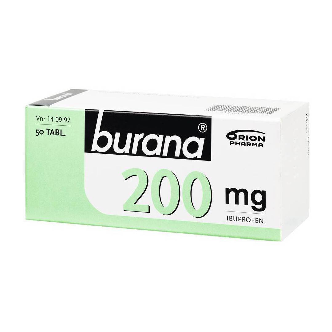 Burana 200 mg -tabletti -eri kokoja