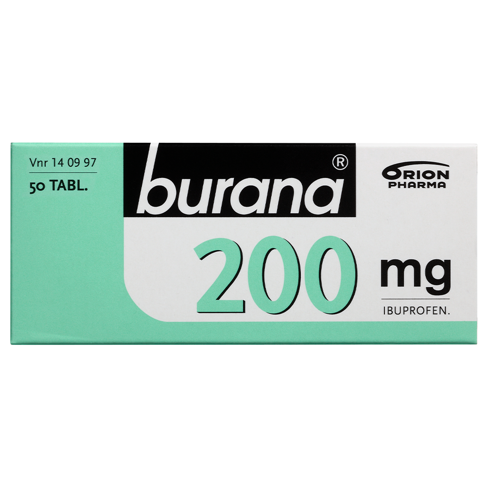 Burana 200 mg -tabletti -eri kokoja