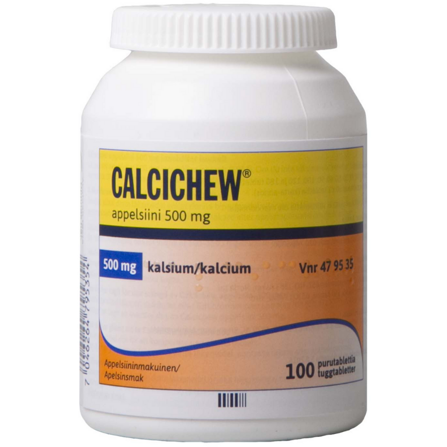 Calcichew appelsiini 500 mg -purutabletti