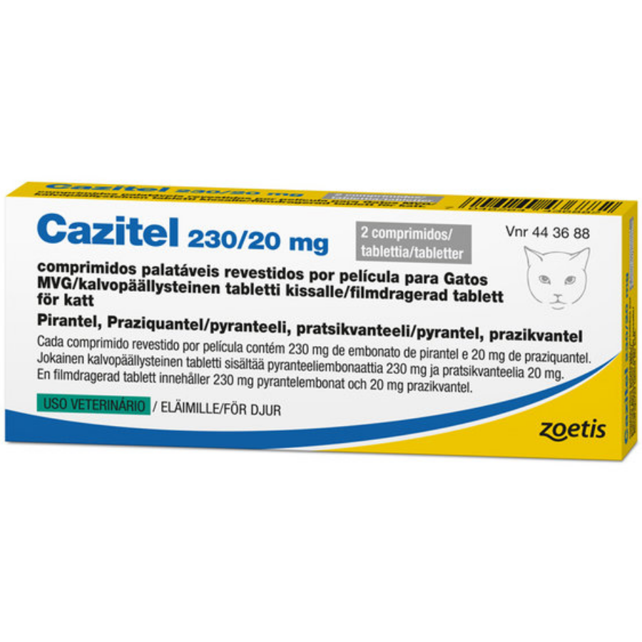 Cazitel 230/20 mg kalvopäällysteinen tabletti Kissalle