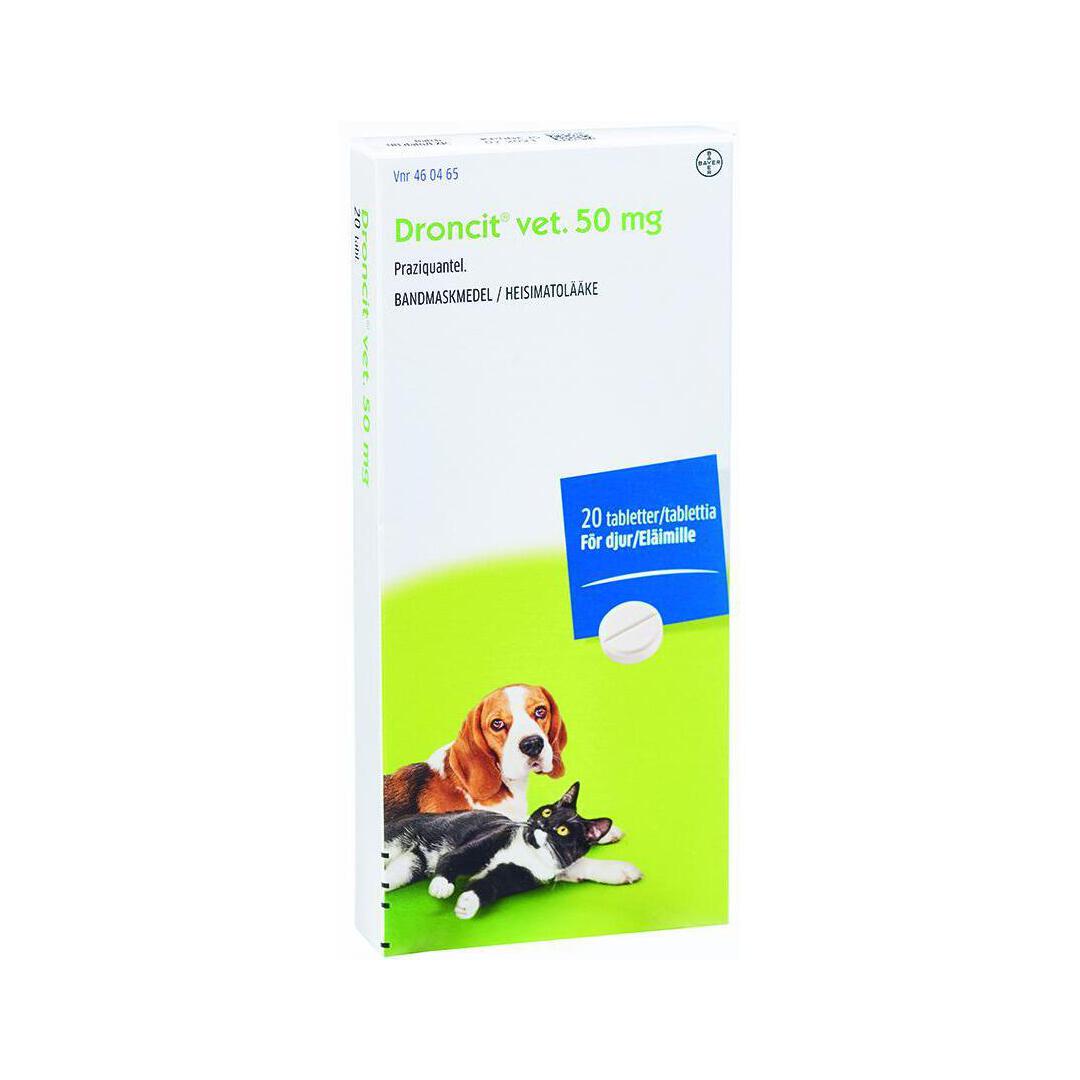 Droncit Vet 50 mg -eri kokoja