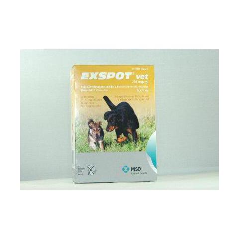 Exspot vet 715 mg/ml -paikallisvaleluliuos koirille -Eri kokoja